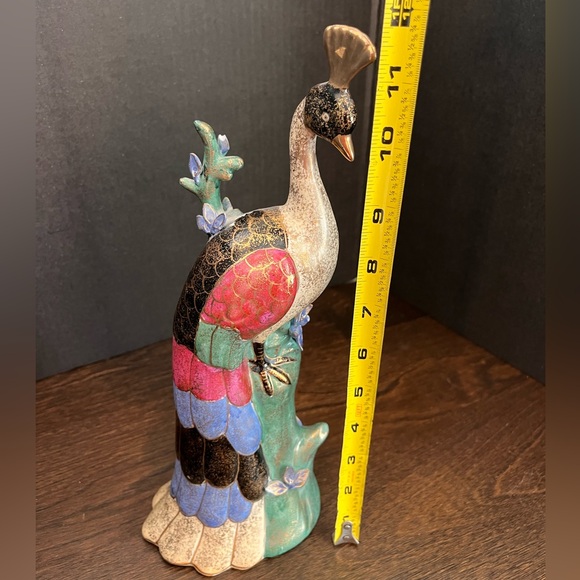 Beautiful Colorful Porcelain Peacocks - Picture 2 of 3